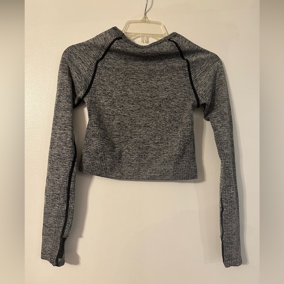 PINK active- long sleeve cropped seamless workout top - Picture 4 of 5